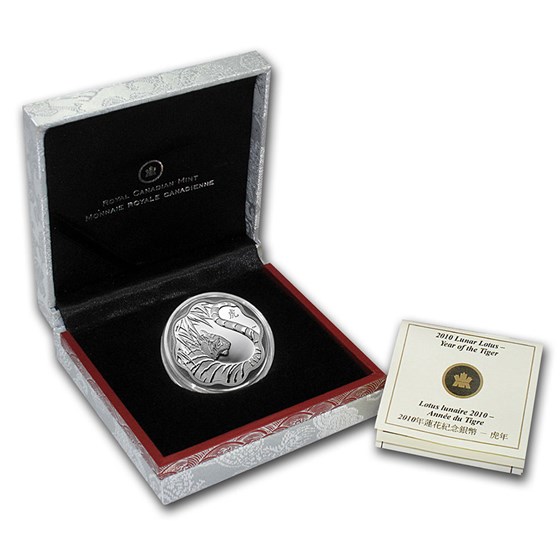 2010 Canada Silver $15 Lunar Lotus Tiger (w/Box & COA) 2010 Canada Silver $15 Lunar Lotus Tiger (w/Box & COA)